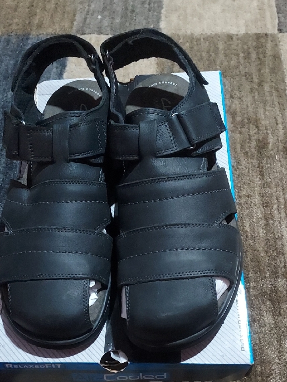 Clarks Black Strappy Men's Fisherman Sandals